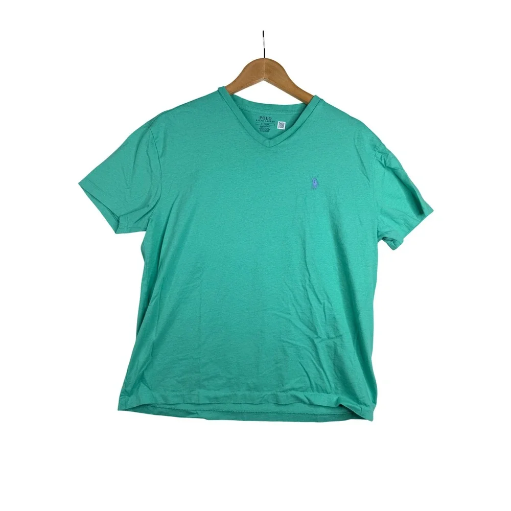 Polo Ralph Lauren V-neck Short Sleeve Shirt size Medium Green